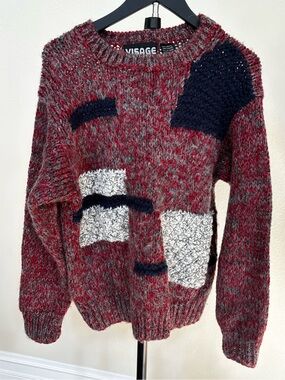 90s Vintage Visage Abstract Coogi Style Sweater